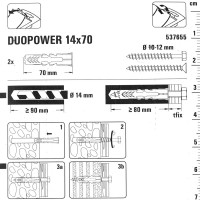 ДЮБ УН НЕЙЛ 14x70 2ШТ FISCHER DUO