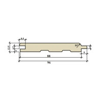 Вагонка хвоя штиль 12.5x96x3000 мм сорт Норма 2.88 м²