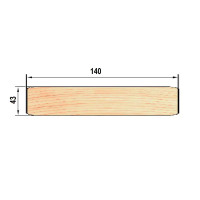 Доска строганая 1000x140x43 мм лиственница