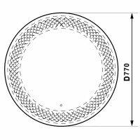 Зеркало Liberty ø77 см цвет LED