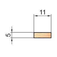 Рейка сращенная 5x11x2200 мм хвоя сорт Экстра прямая