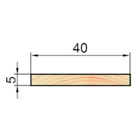 Рейка сращенная 5x40x1000 мм хвоя сорт Экстра прямая