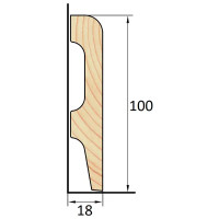 Плинтус деревянный сращенный ПЕС-100 18x100x2200 мм хвоя Экстра