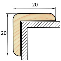 Уголок равнобокий 20x20 сращенный б/с L=2.2 м