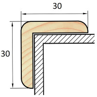 Уголок равнобокий 30x30 сращенный б/с L=2.2 м