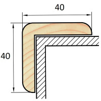 Уголок равнобокий 40x40 сращенный б/с L=2.2 м