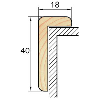 Уголок разнобокий 18x40 сращ. б/с L=2.2м