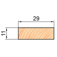 Декоративный брусок сращенный 11x29x2200 мм хвоя сорт Экстра прямой