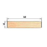 Декоративный брусок сращенный 11x40x2200 мм хвоя сорт Экстра прямой с фаской угла