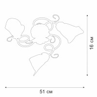 Люстра потолочная Vitaluce Летто 3 лампы 9м² Е14 цвет бежевый с золотом