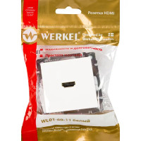 Розетка HDMI встраиваемая Werkel, цвет белый