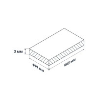 Листовая панель ПВХ 962x499x3 мм Кирпич серый 0.48 м²