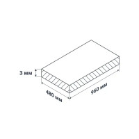 Листовая панель ПВХ 960x480x0.3 мм Весна мозаика 0.46 м²