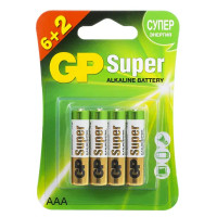 Батарейка GP Super AAA (LR03) алкалиновая 8 шт.