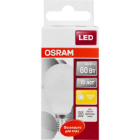 Лампа светодиодная Osram Шар E14 6.5 Вт 550 Лм свет тёплый белый