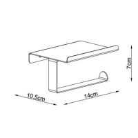 Держатель для туалетной бумаги LOFT/MIA с полочкой для телефона цвет хром
