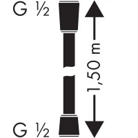 Шланг для душа Hansgrohe Comfortflex 1.5 м ПВХ цвет хром