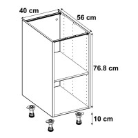 Каркас напольный Delinia ID 40x76.8x56 см ЛДСП цвет белый