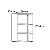 Каркас навесной Delinia ID 60x102.4x35 см ЛДСП цвет белый