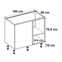 Каркас напольный Delinia ID 100x76.8x56 см ЛДСП цвет белый