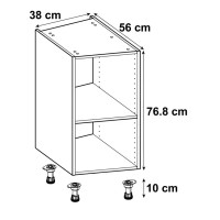 Каркас напольный скошенный Delinia ID 38.7x76.8x56 см ЛДСП цвет белый