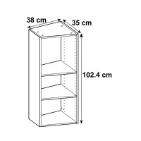 Каркас навесной скошенный Delinia ID 38.7x102.4x35 см ЛДСП цвет белый