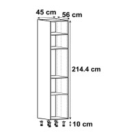 Колонка напольная Delinia ID 45x214.4x56 см ЛДСП цвет белый