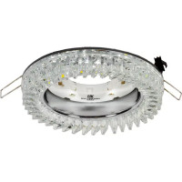 Спот точечный встраиваемый Elektrostandard 3023 под отверстие 90 мм с LED-подсветкой, 1 м², цвет прозрачный/белый