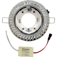 Спот точечный встраиваемый Elektrostandard 3023 под отверстие 90 мм с LED-подсветкой, 1 м², цвет прозрачный/белый