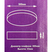 Светильник потолочный светодиодный Семь огней 230 В 36 Вт 14 м² изменение оттенков белого света 30 см цвет чёрный