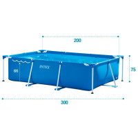 Бассейн каркасный Intex Rectangular Frame 28272 300x200x75 см