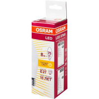 Лампа светодиодная Osram E27 220 В 8 Вт свеча 806 лм тёплый белый свет