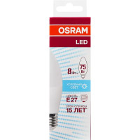 Лампа светодиодная Osram E27 220 В 8 Вт свеча 806 лм белый свет