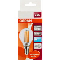 Лампа светодиодная Osram E14 220 В 5 Вт шар 660 лм холодный белый свет