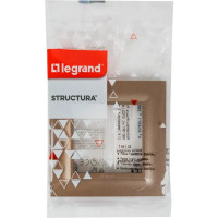 Рамка для розеток и выключателей Legrand Structura 1 пост, цвет шампань