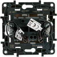 Выключатель двухклавишный с подсветкой/индикацией - Legrand Structura - 10А 250В безвинтовые зажимы - шампань