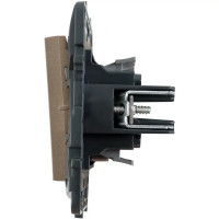 Переключатель двухклавишный - Legrand Structura - 10A 250В безвинтовые зажимы - шампань
