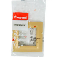 Рамка для розеток и выключателей Legrand Structura 1 пост, цвет золото
