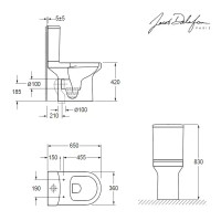 Унитаз-компакт Jacob Delafon Elite горизонтальный выпуск двойной слив