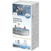 Бассейн каркасный круглый Intex Prism 26716NP 366х366х99 см 8600 л