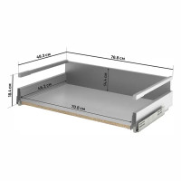 Ящик Delinia ID 76.8x18.4x48.3 см металл цвет серый