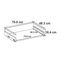 Ящик Delinia ID 76.8x18.4x48.3 см металл цвет серый