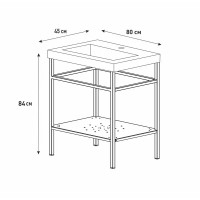 Опора для раковины напольная Март Ferro 80 см цвет чёрный