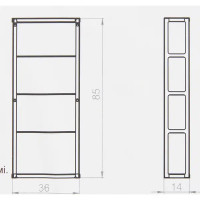 Стеллаж для ванной Март Ferro 36x85 см цвет чёрный