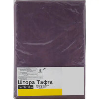 Штора на ленте «Taffy Bohemia 4» 140х260 см полиэстер однотон цвет фиолетовый