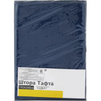 Штора на ленте «Taffy Saphir 1» 140х260 см полиэстер однотон цвет синий