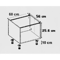 Каркас напольный на колонку Delinia ID 60x25.6x56 см ЛДСП белый