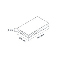 Листовая панель ПВХ Виньетка 902x601x0.5 мм 0.54 м²