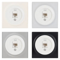 Розетка компьютерная встраиваемая Onekey Florence RJ45 UTP cat 5 цвет белый
