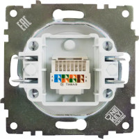 Розетка компьютерная встраиваемая Onekey Florence RJ45 UTP cat 5 цвет белый